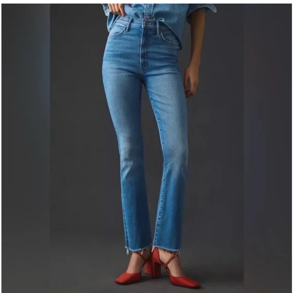 MOTHER Hustler Ankle Fray in Layover, size 28